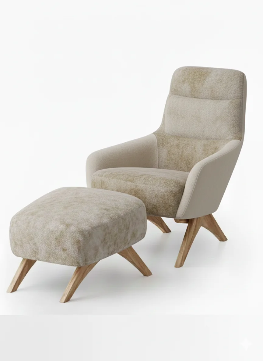 Пятна на кресле до чистки г. Бор